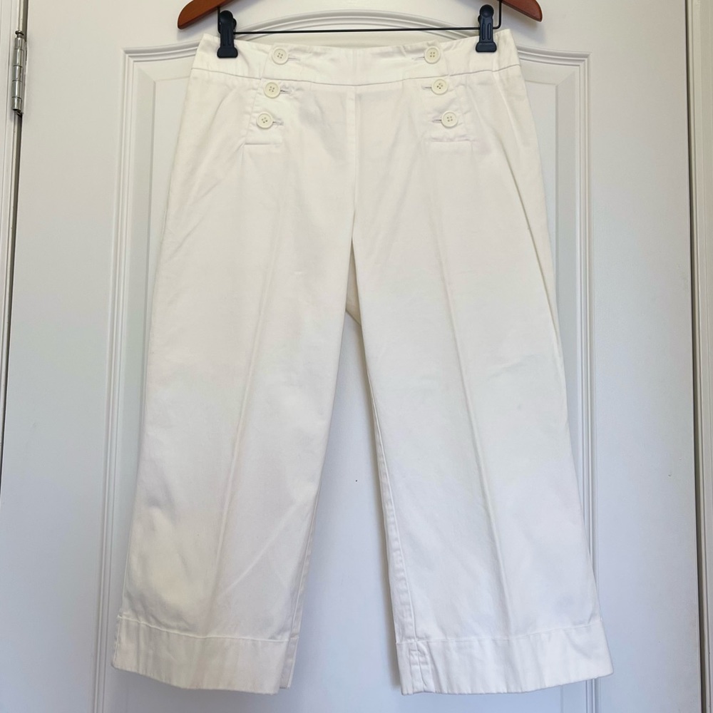 Cropped Wide-Leg Capris Pants